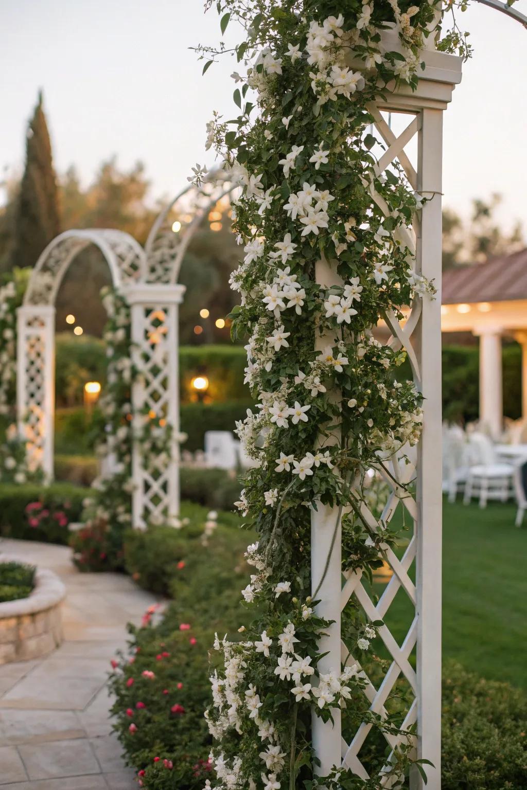 Convey creativity with star creeper-fashioned living artistry on a framework.