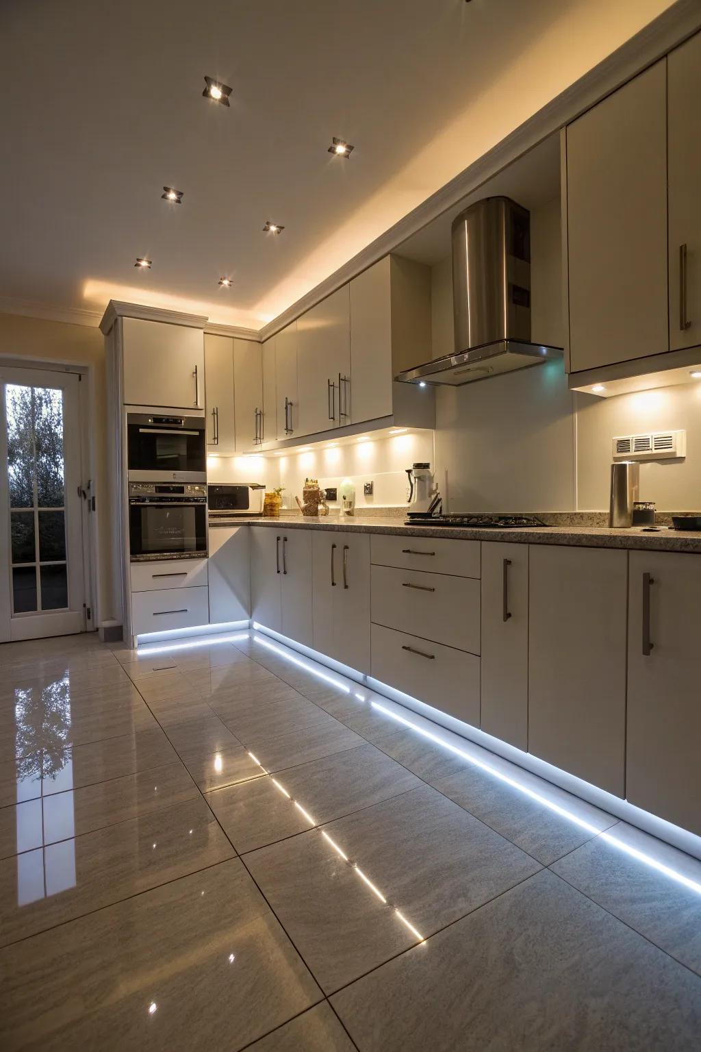 Achieve a streamlined, modern style with under-countertop lighting.