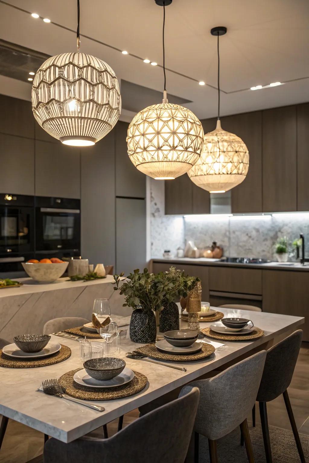 Sculptural fixtures make lighting an art form.