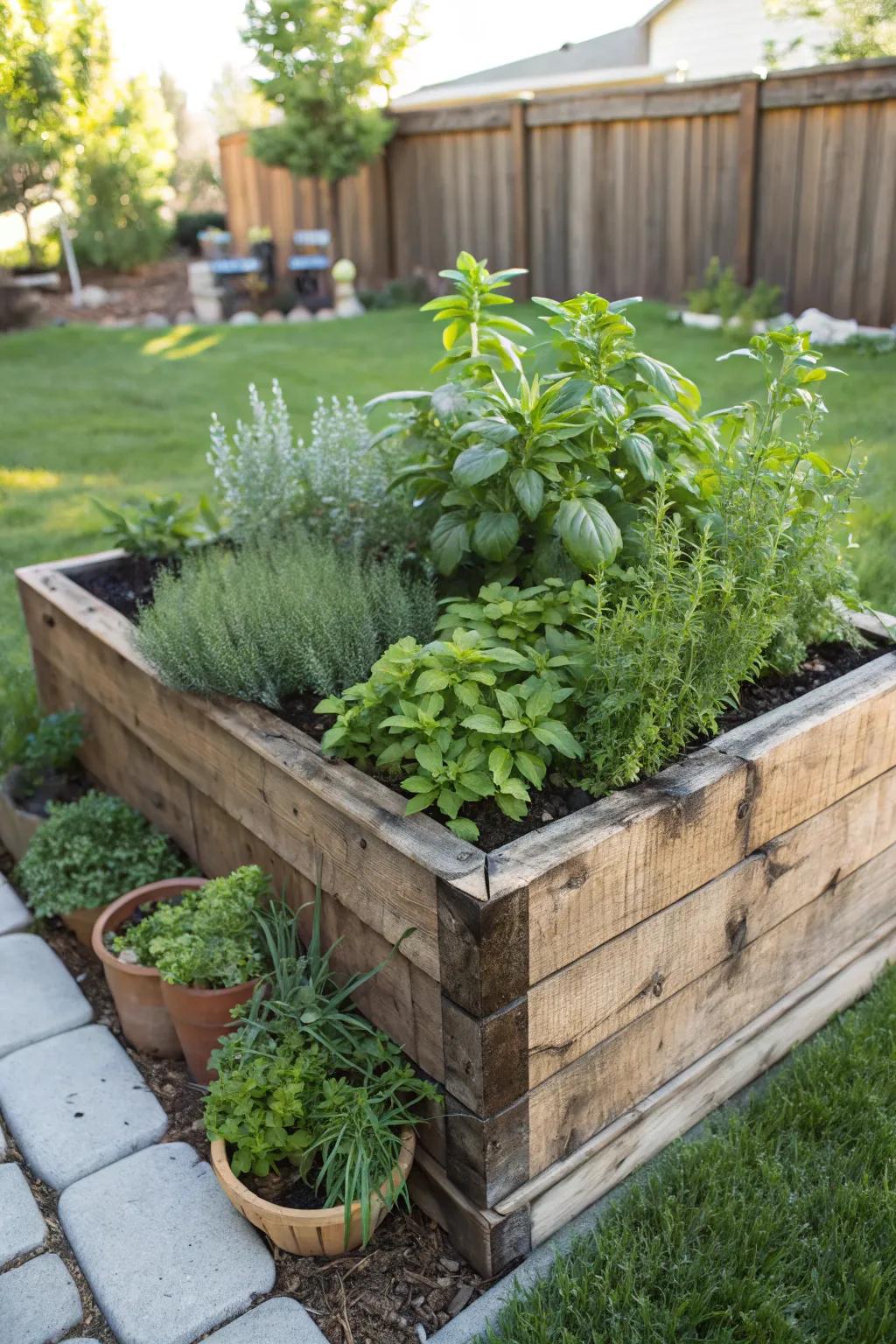 Transform your landscape with a lush herb haven that conceals and delights.