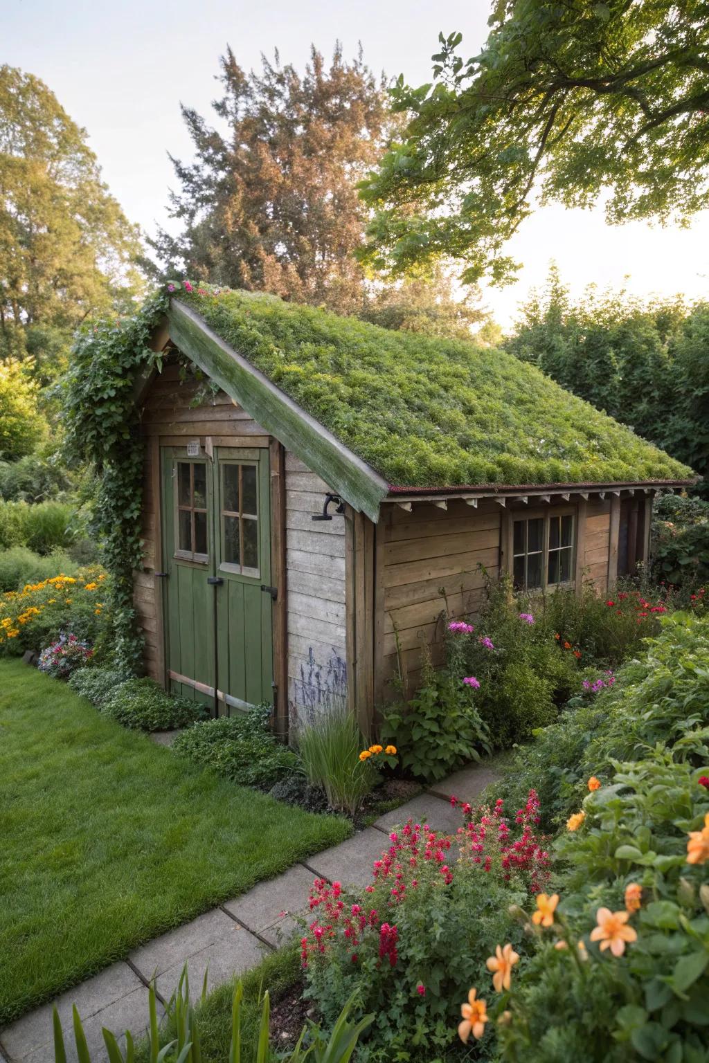 Green canopies with simulated plants are both unique and practical.