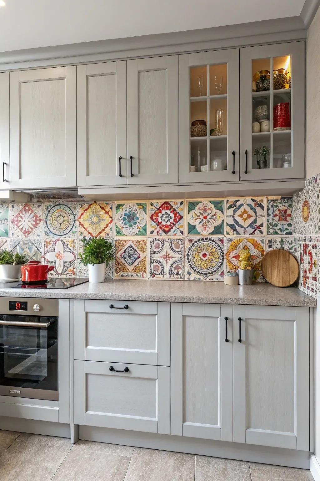 Decorative splash surfaces append vibrancy and intrigue.
