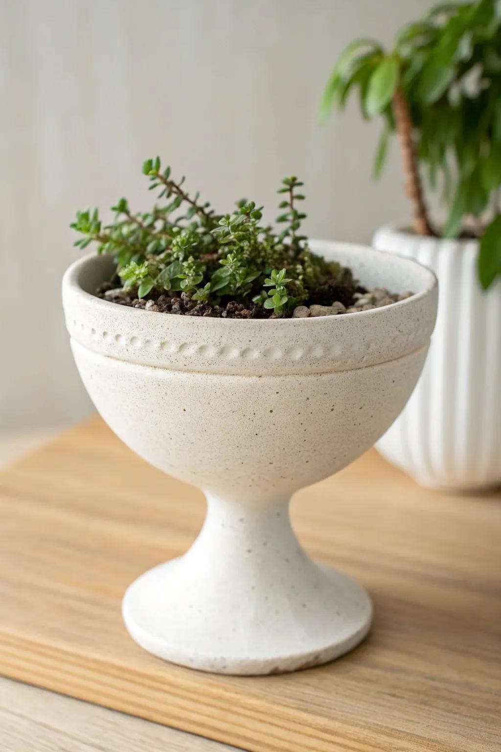Elevate your space with the timeless elegance of goblet-shaped planters. A perfect blend of minimalism and natural charm.