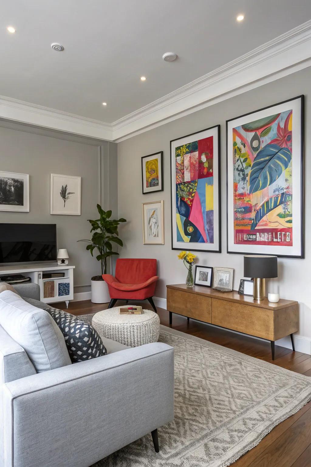 Statement art adds personality.