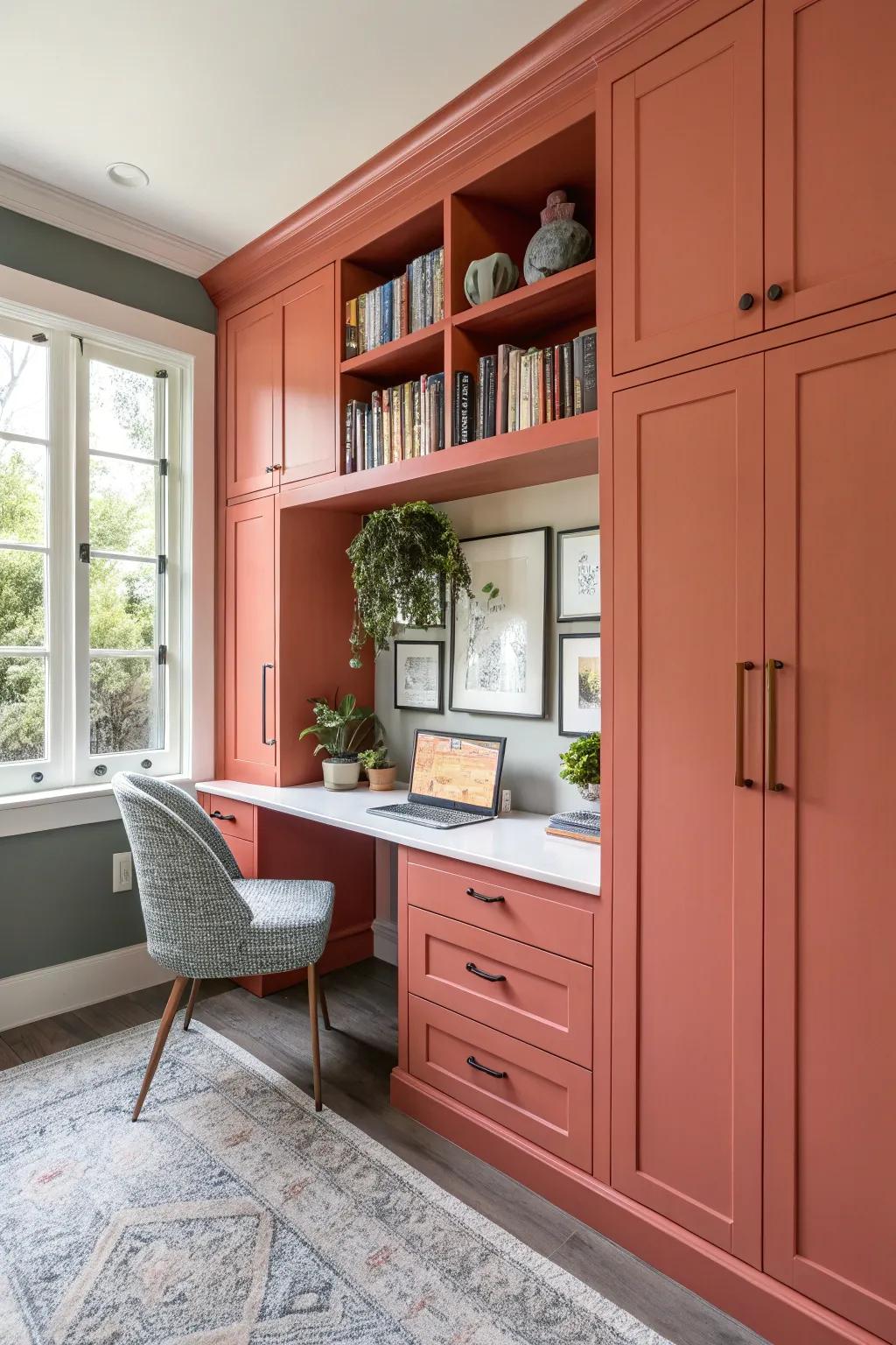 Unexpected colors make a bold statement in your office.