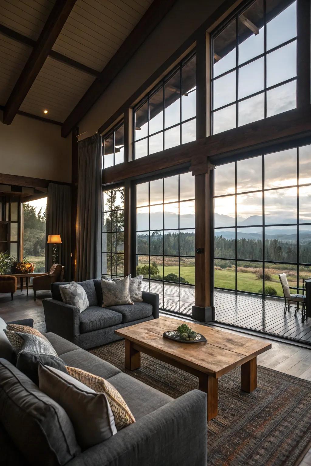 Dark shades create depth and interest