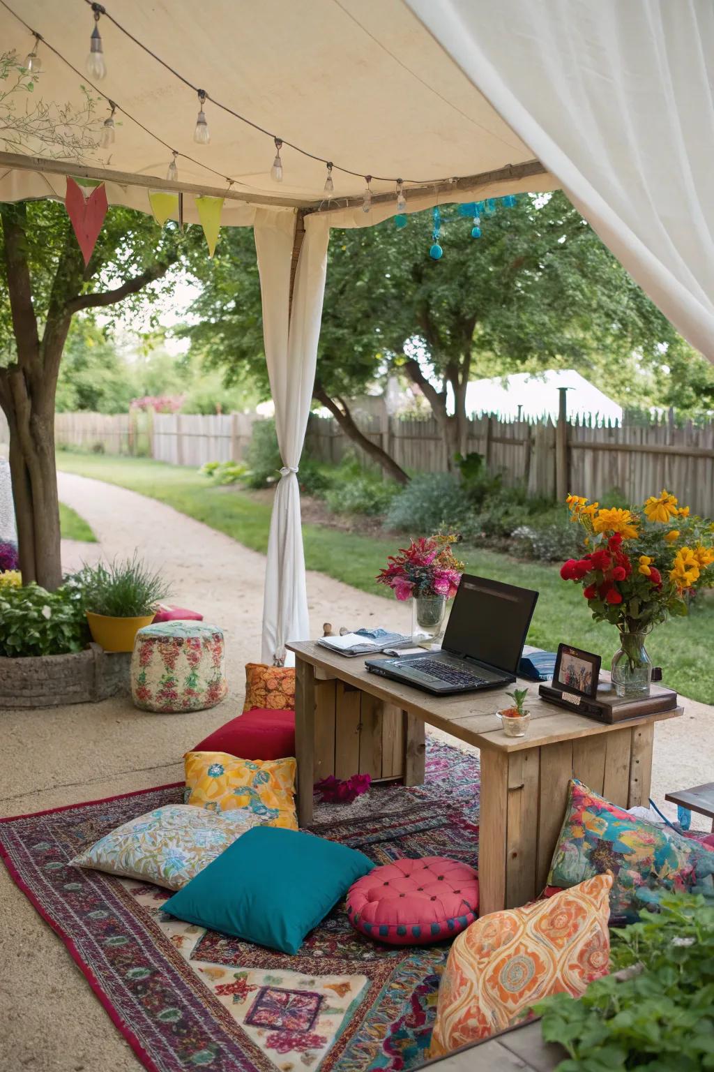 A pop of color adds personality and energy to your workspace.