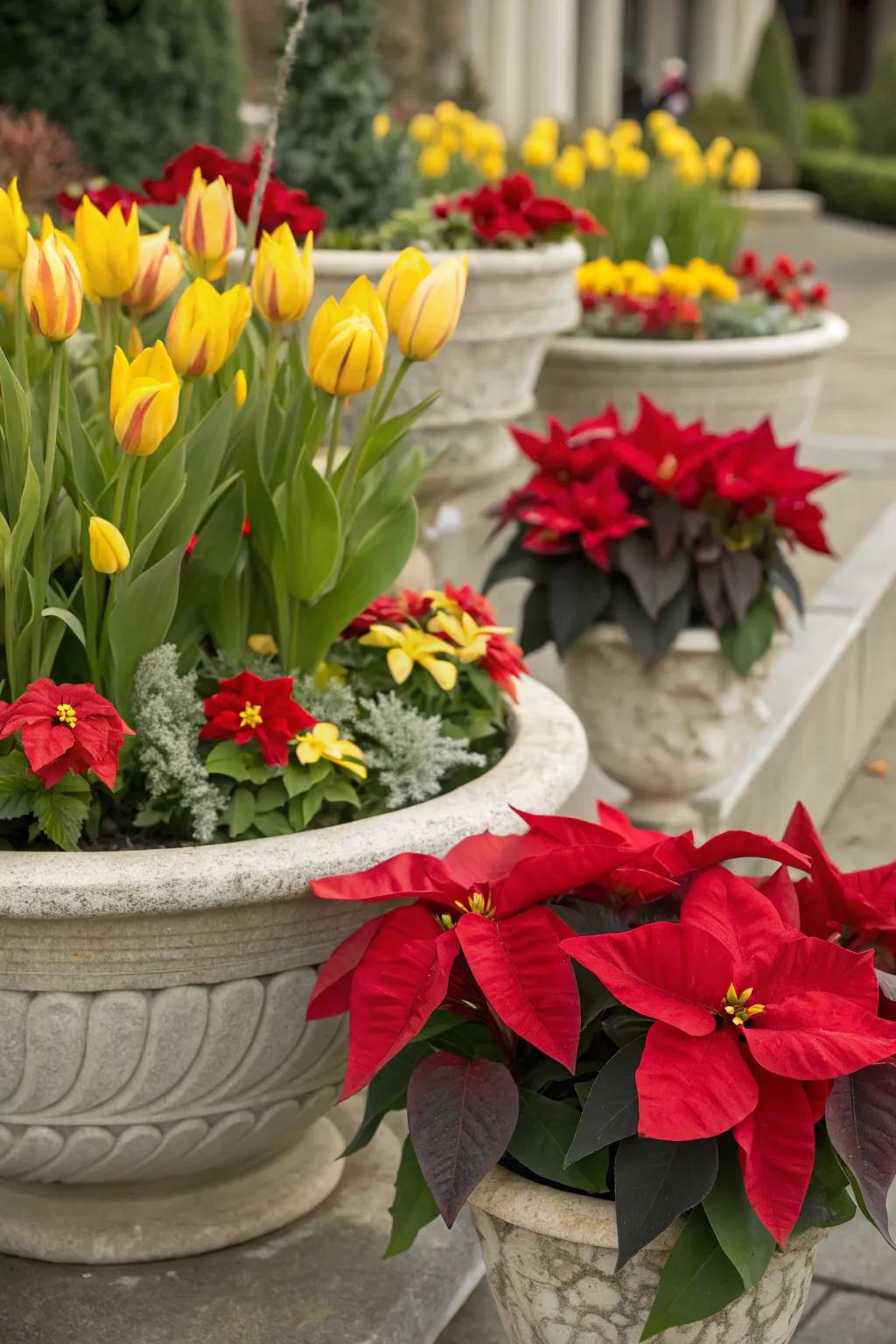 Keep your decor fresh with a rotating seasonal plant display.