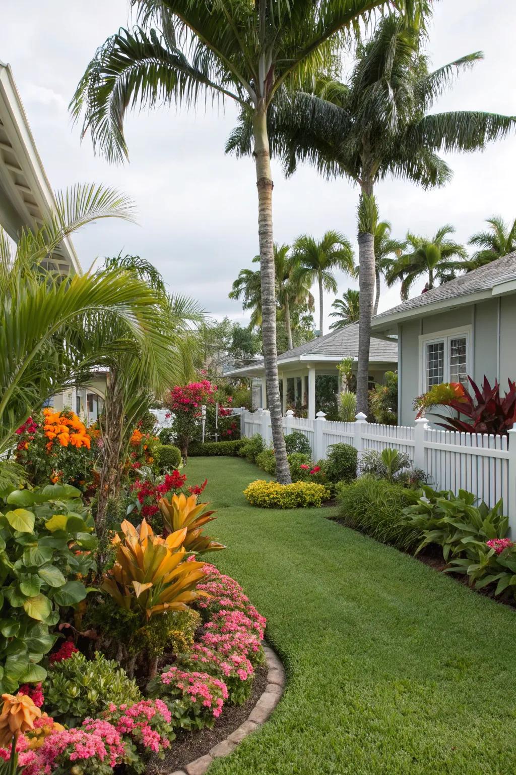 Tropical plants bring a burst of the exotic.