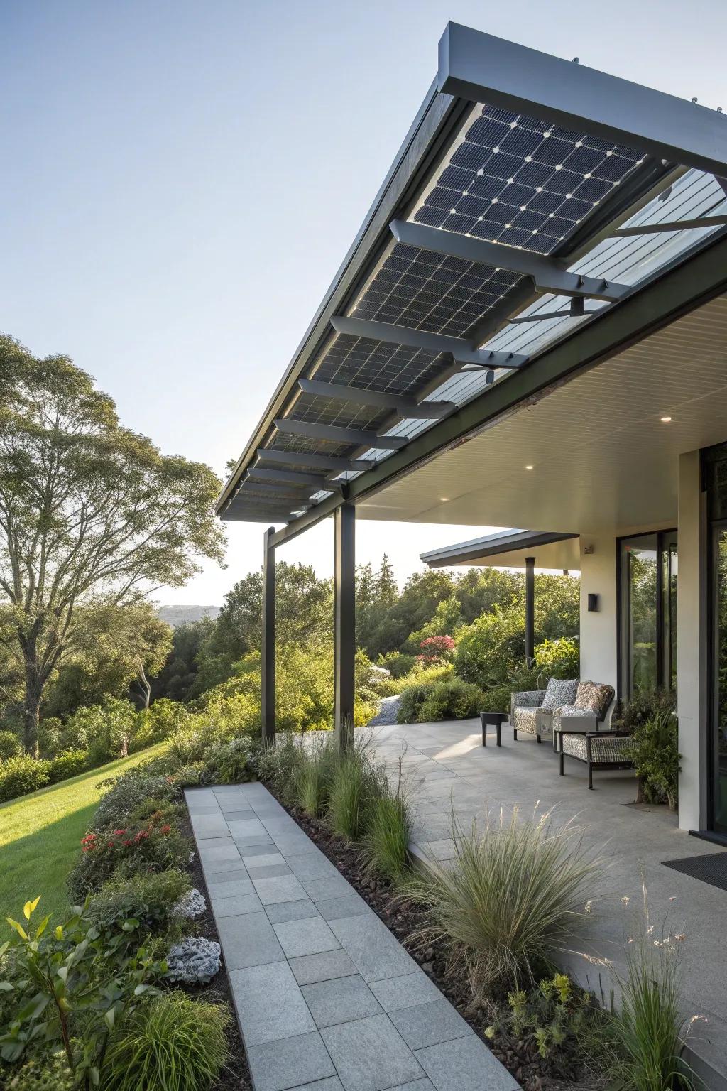 Efficient and stylish solar panel integration.