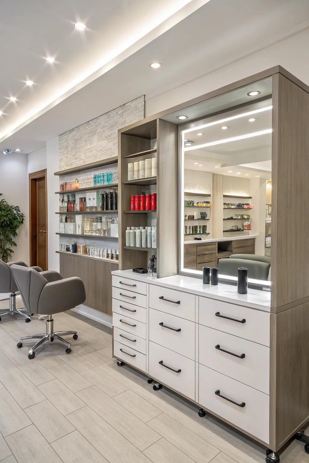 Innovative storage improving efficiency and tidiness.