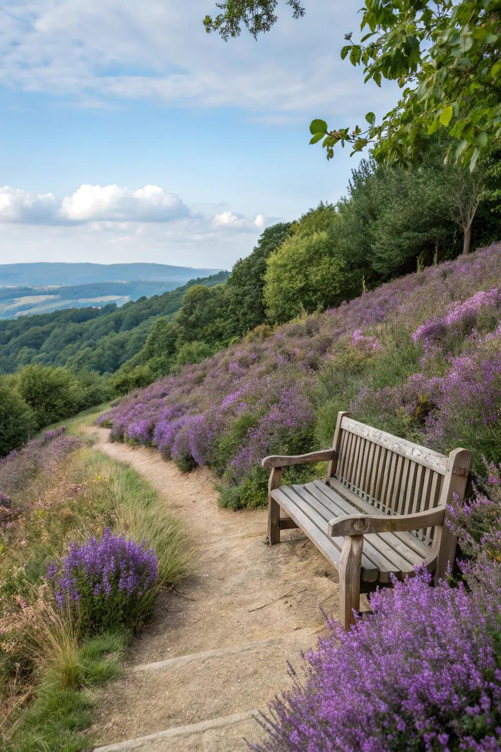 A meditation spot invites peace and reflection.