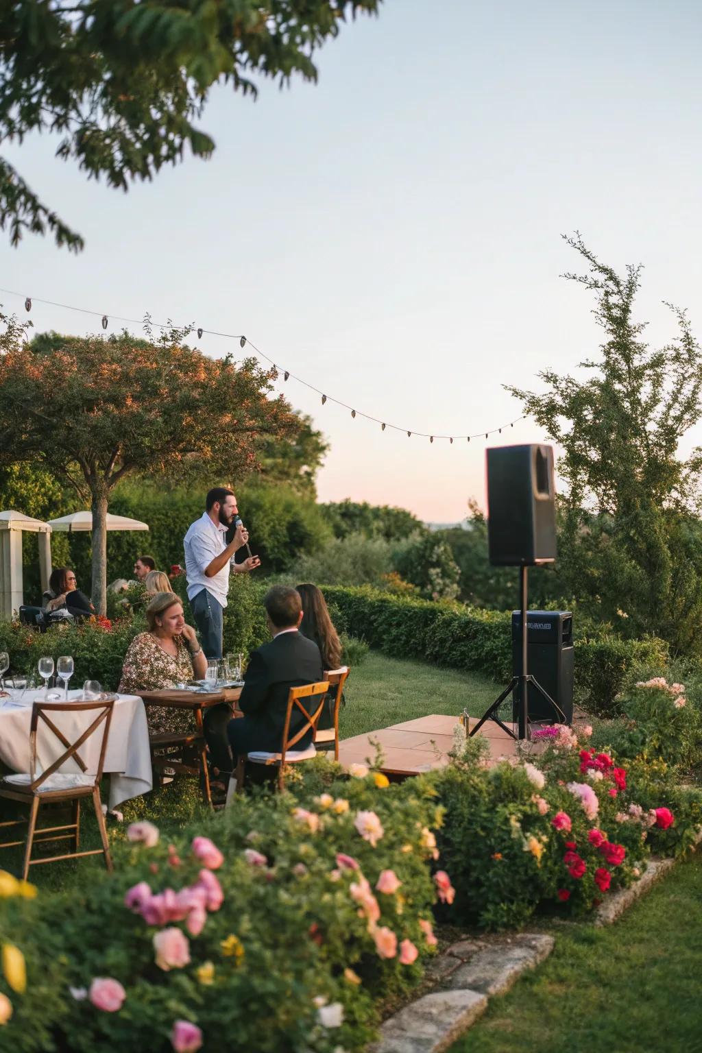 Set the ideal vibe using a tailored music selection.