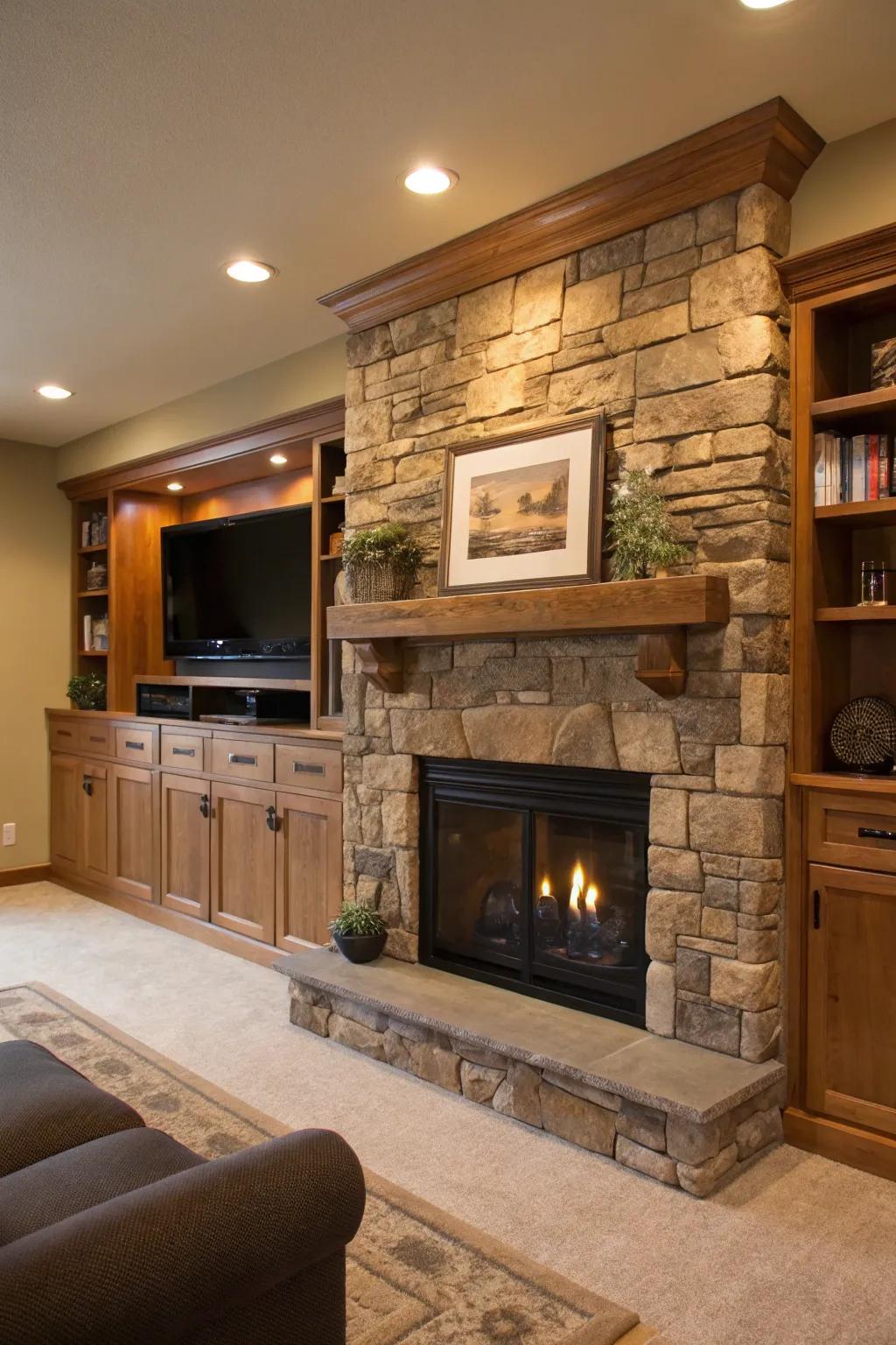 Uphold a streamlined aesthetic through concealed storage alternatives that merge seamlessly into your hearth blueprint.