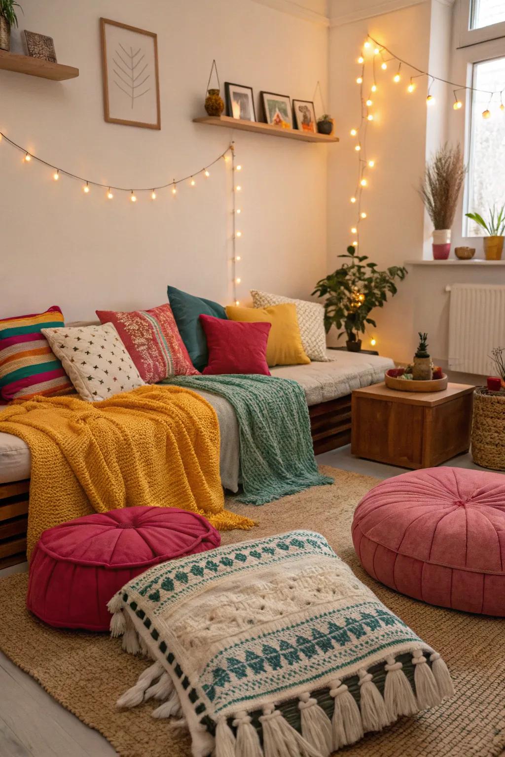 Layering colors and textures enriches the visual appeal.