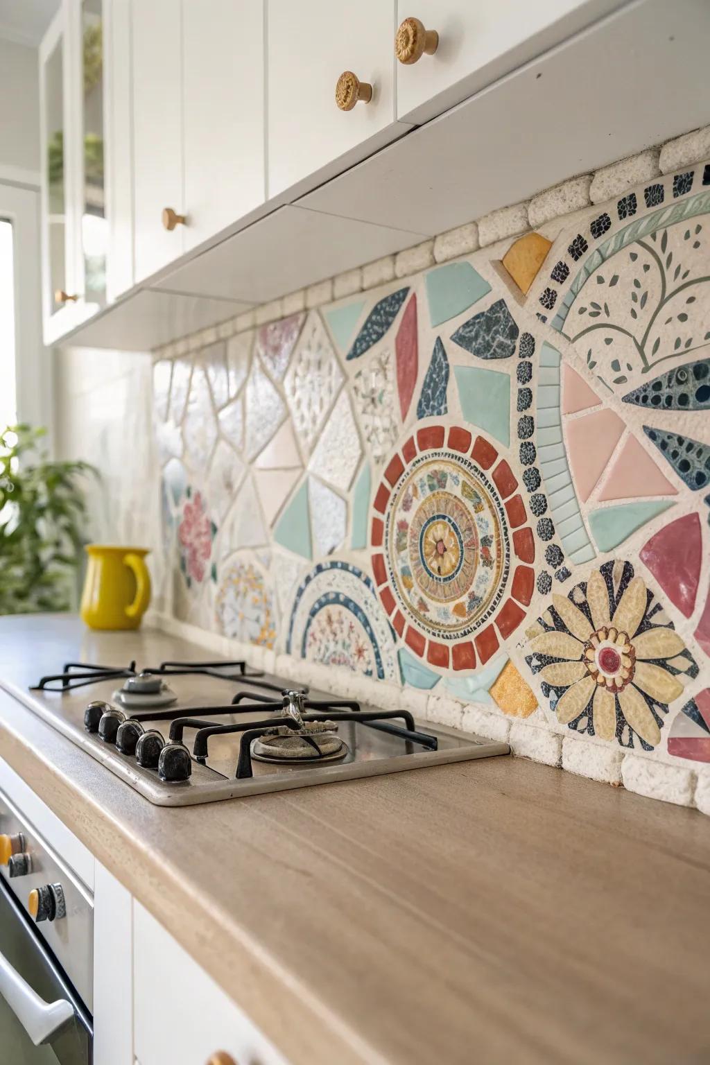 Transform your kitchen with a bespoke mosaic backsplash—where artistry meets everyday elegance.