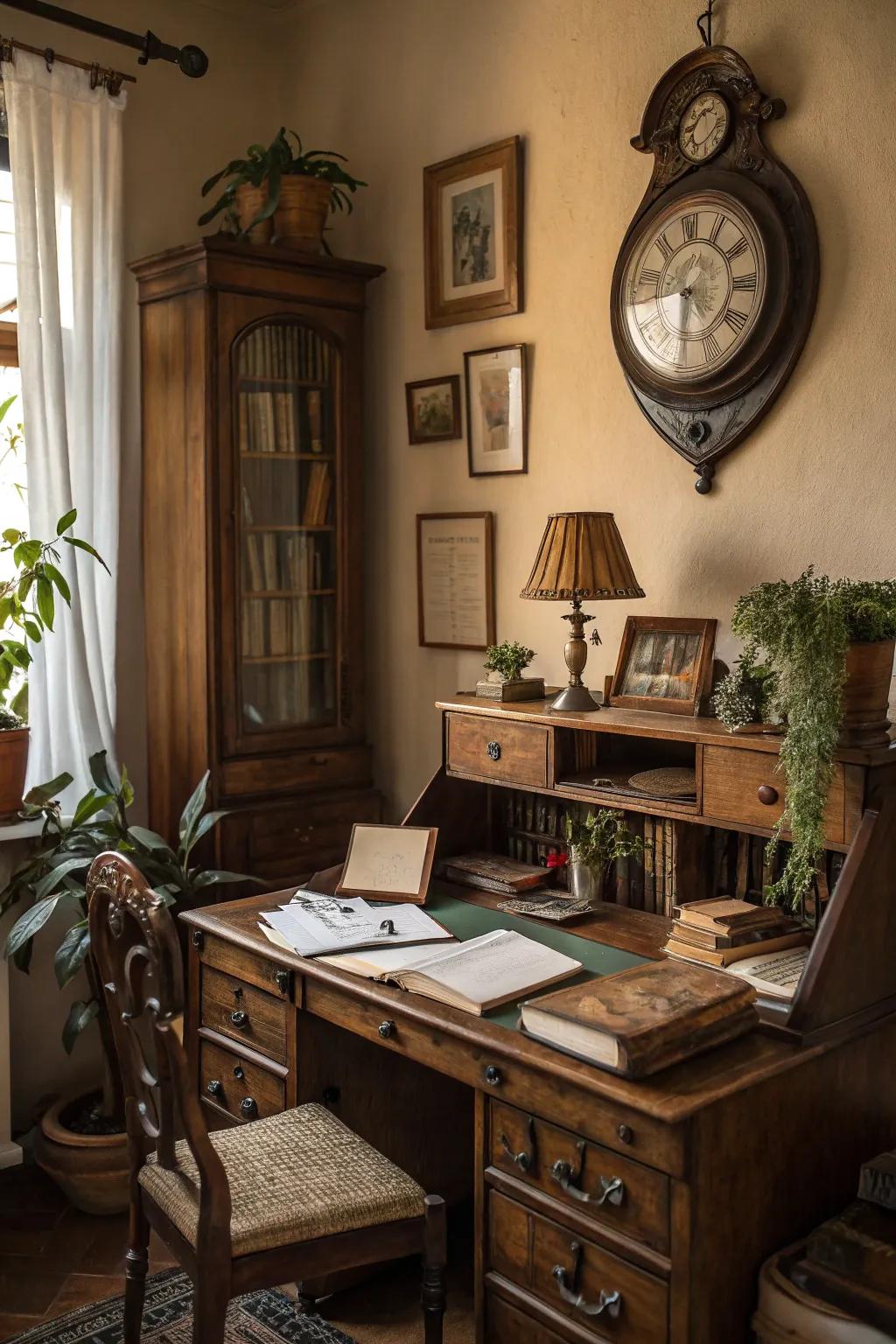 Old-world accents offer a sense of history and charm.