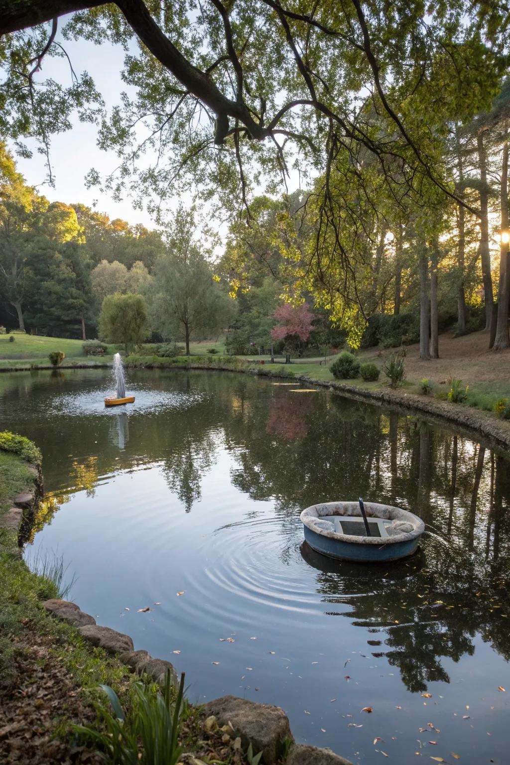Drifting water features append whimsy to pool planes.