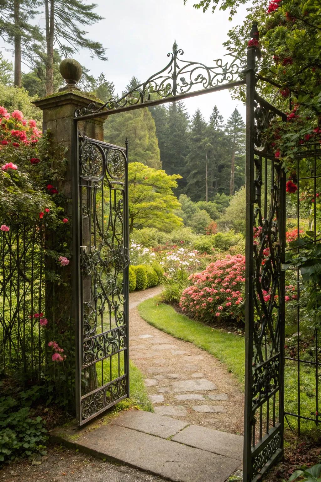 A secret garden portal beckons discovery and wonder.