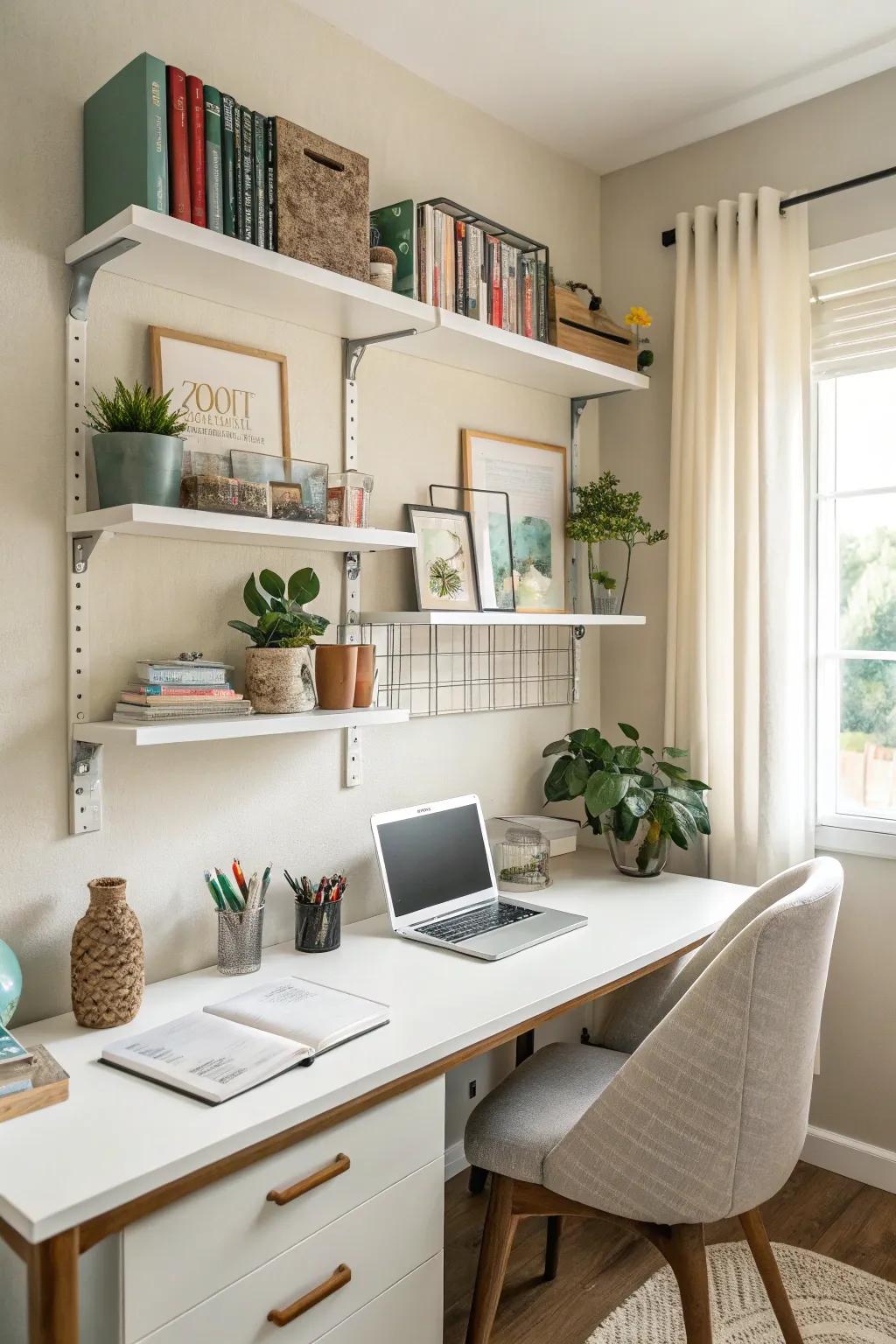 Maximize vertical space for a tidy and efficient workspace.