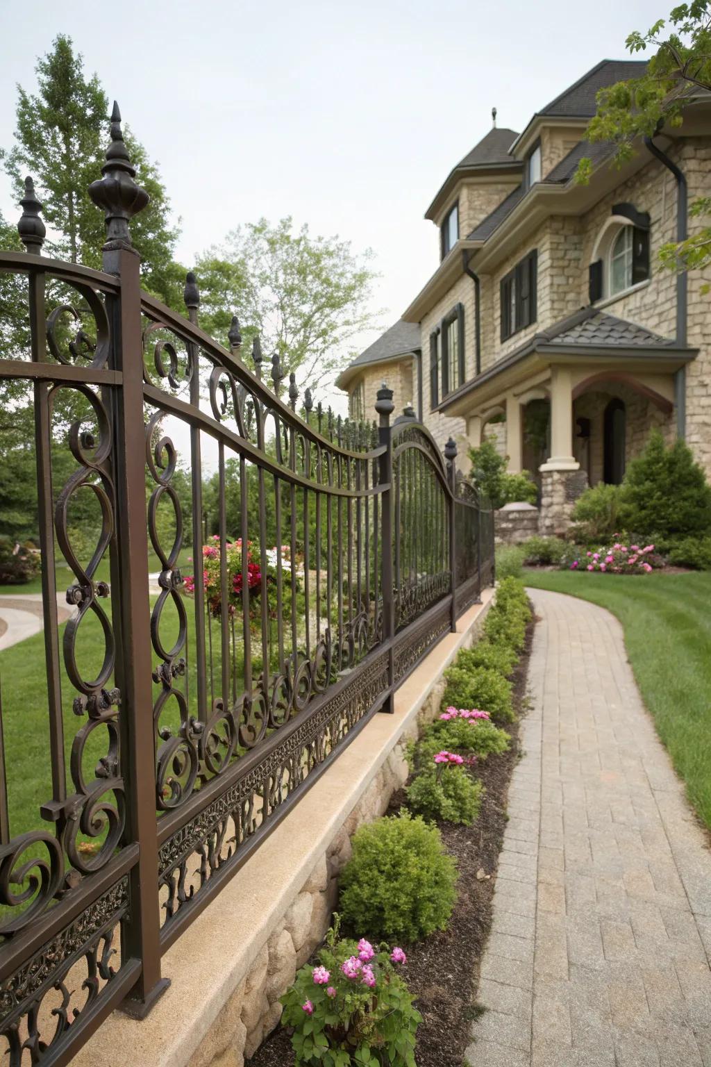 Achieve harmony by aligning your border with your home's architectural style.