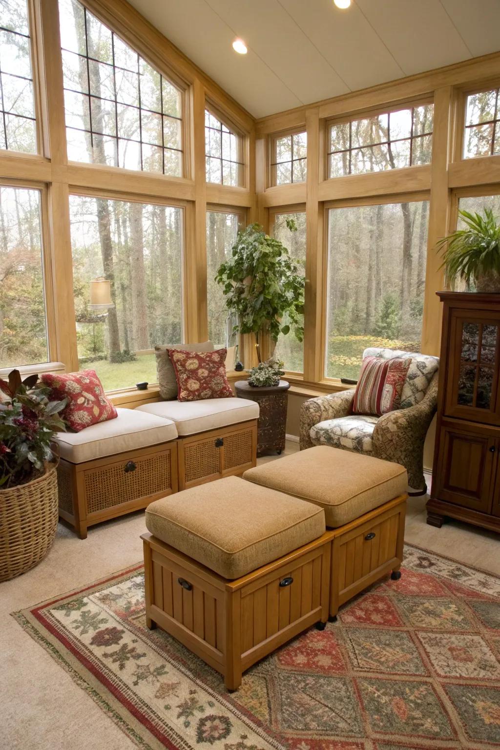 Multi-functional furniture enhancing usability.