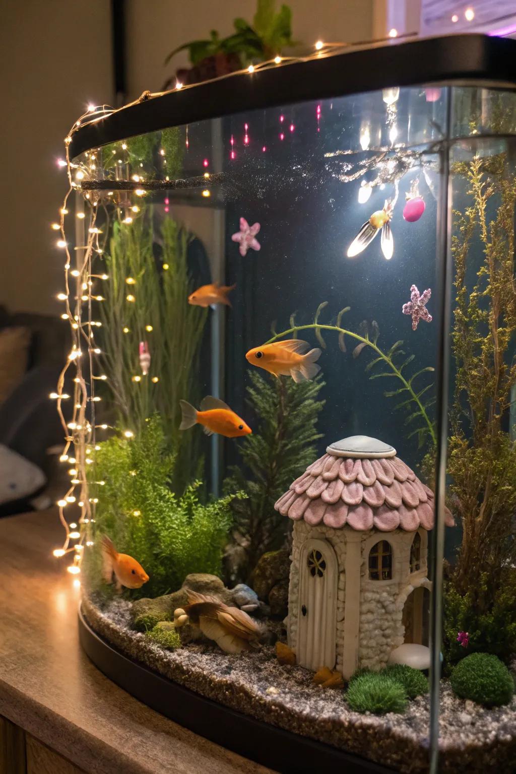 An ethereal fairy garden aquarium that sprinkles magic into any space.