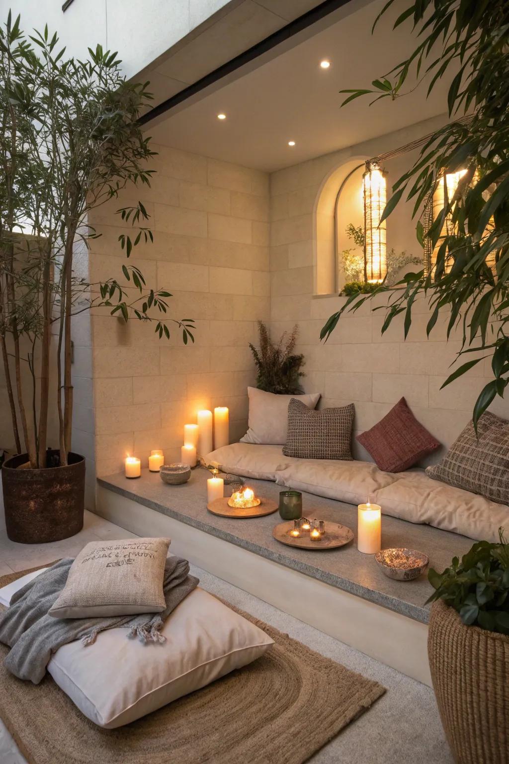 A peaceful escape for meditation.