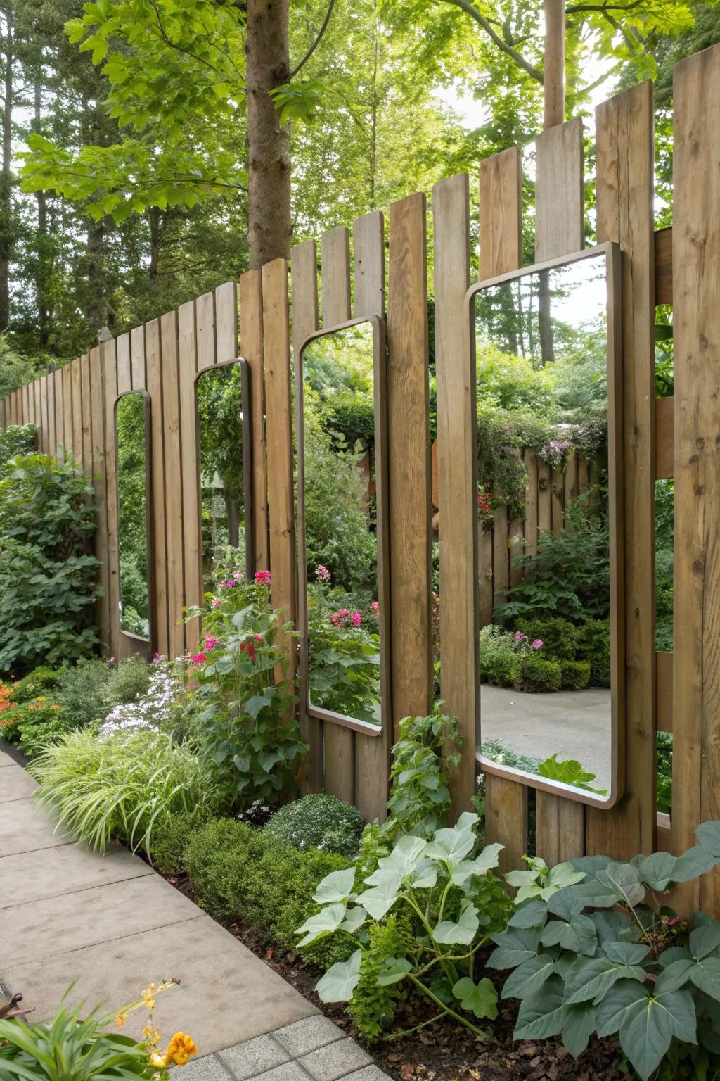 Reflectors establish an illusion of area.