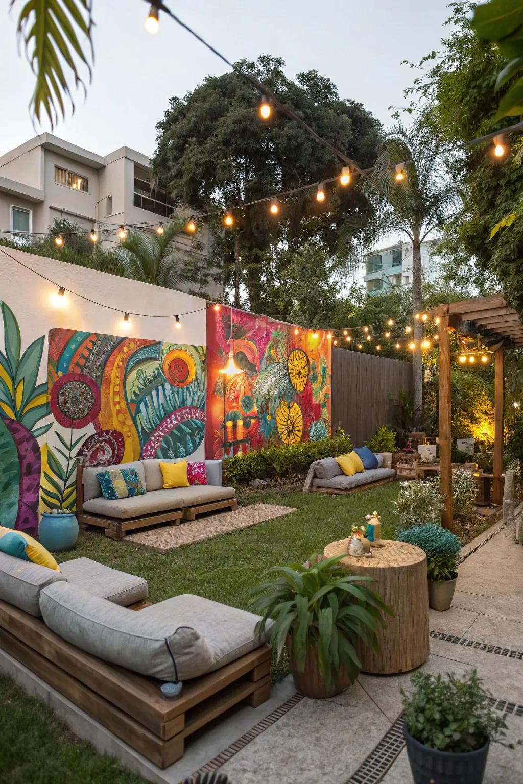 Outdoor art adds color and character to your space.