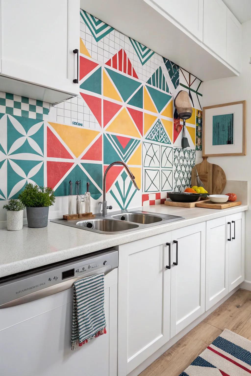 Geometric patterns can make a bold and modern statement.