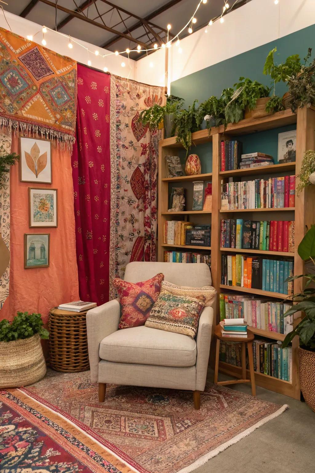 A free spirited nook that commemorates spirited hues and assorted aesthetics.