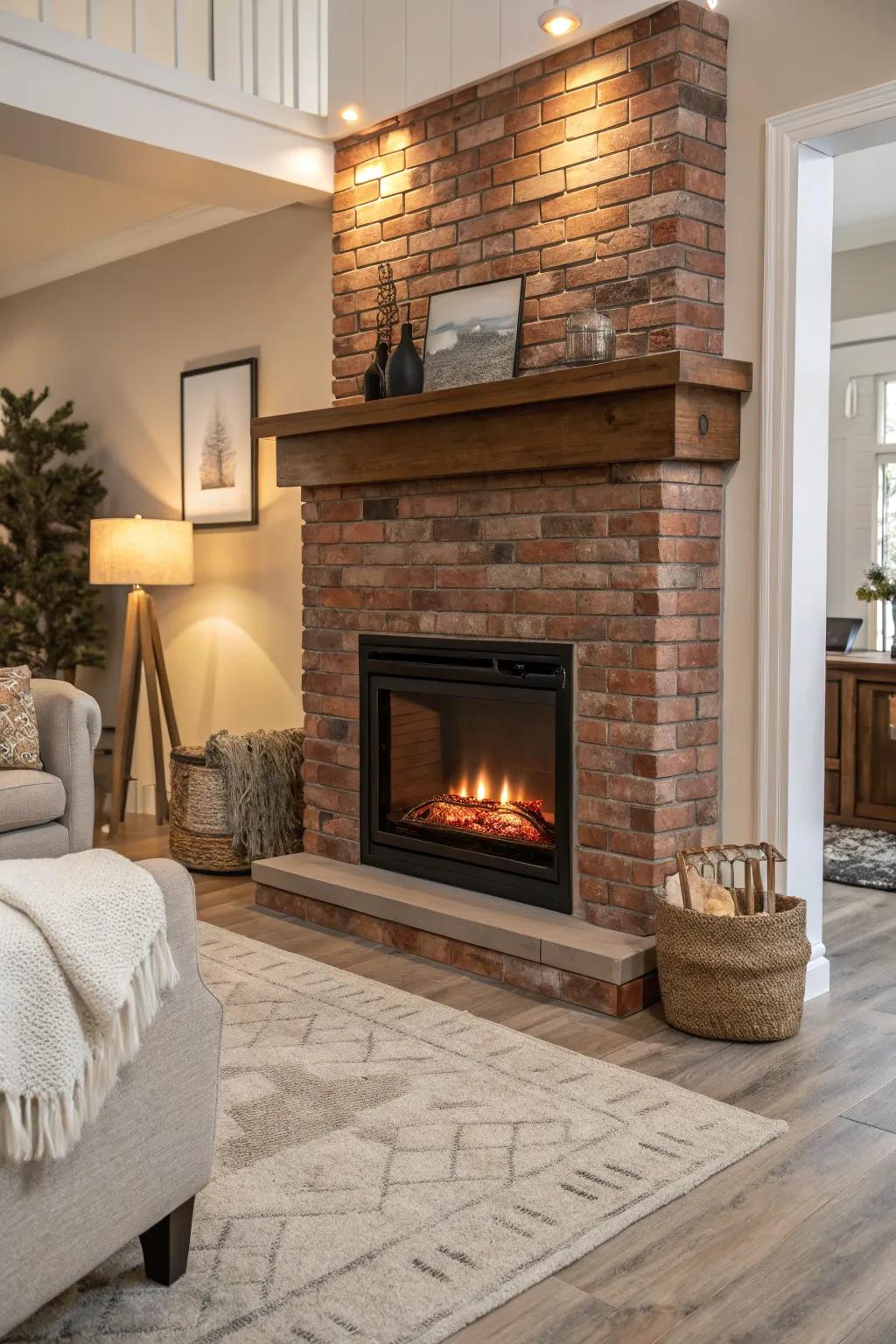 An electric insert gives your fireplace a modern and efficient update.
