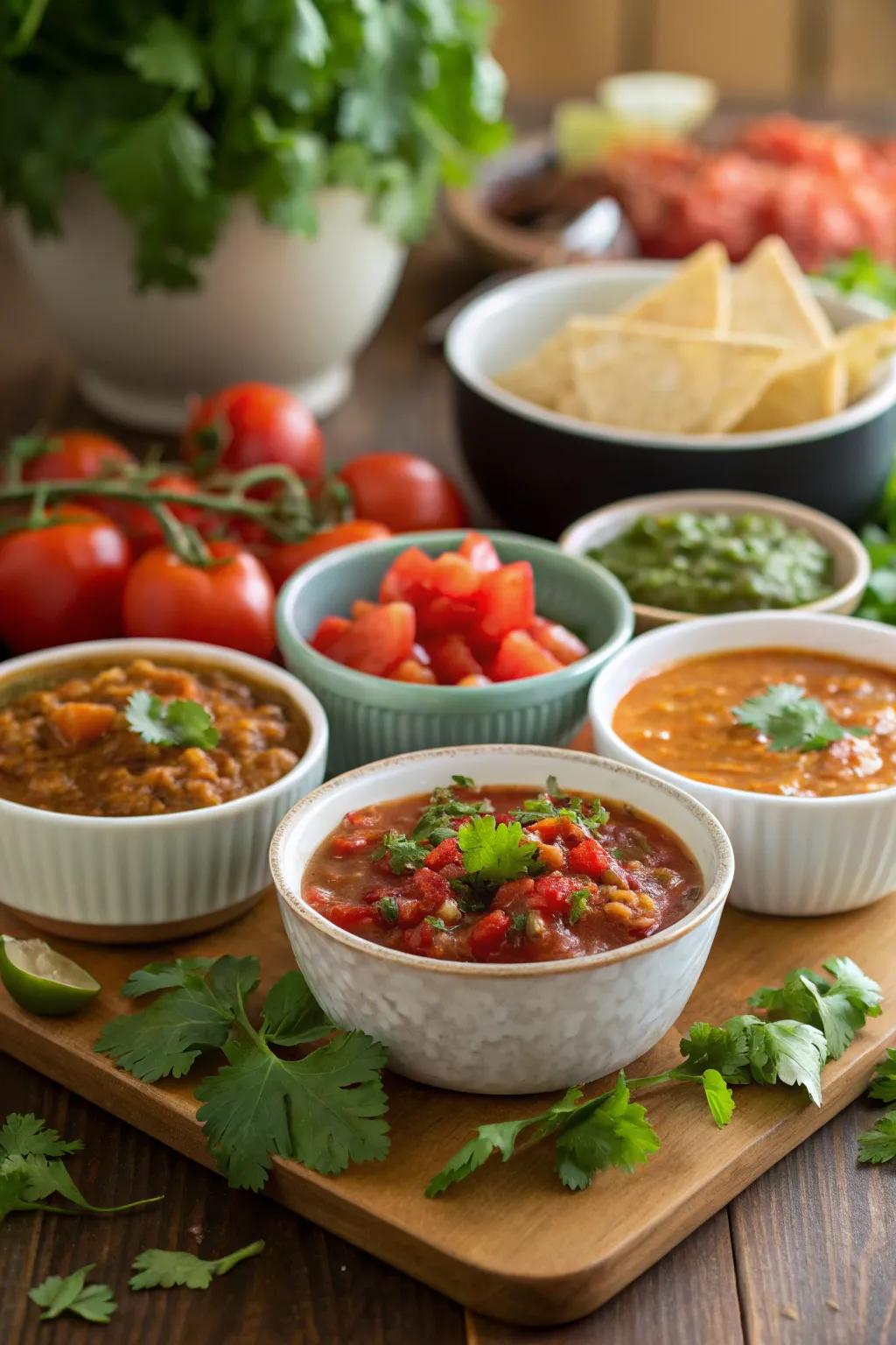 Spice up your BBQ with a customizable DIY salsa bar.