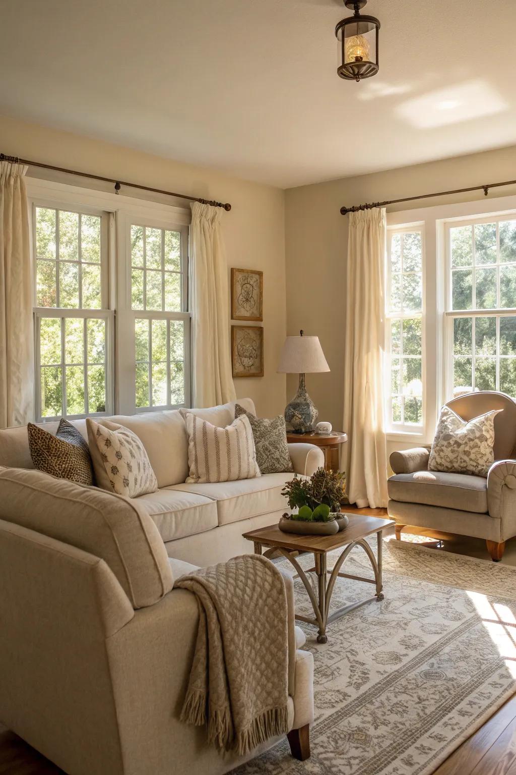 Light tints enhance openness and tranquility.