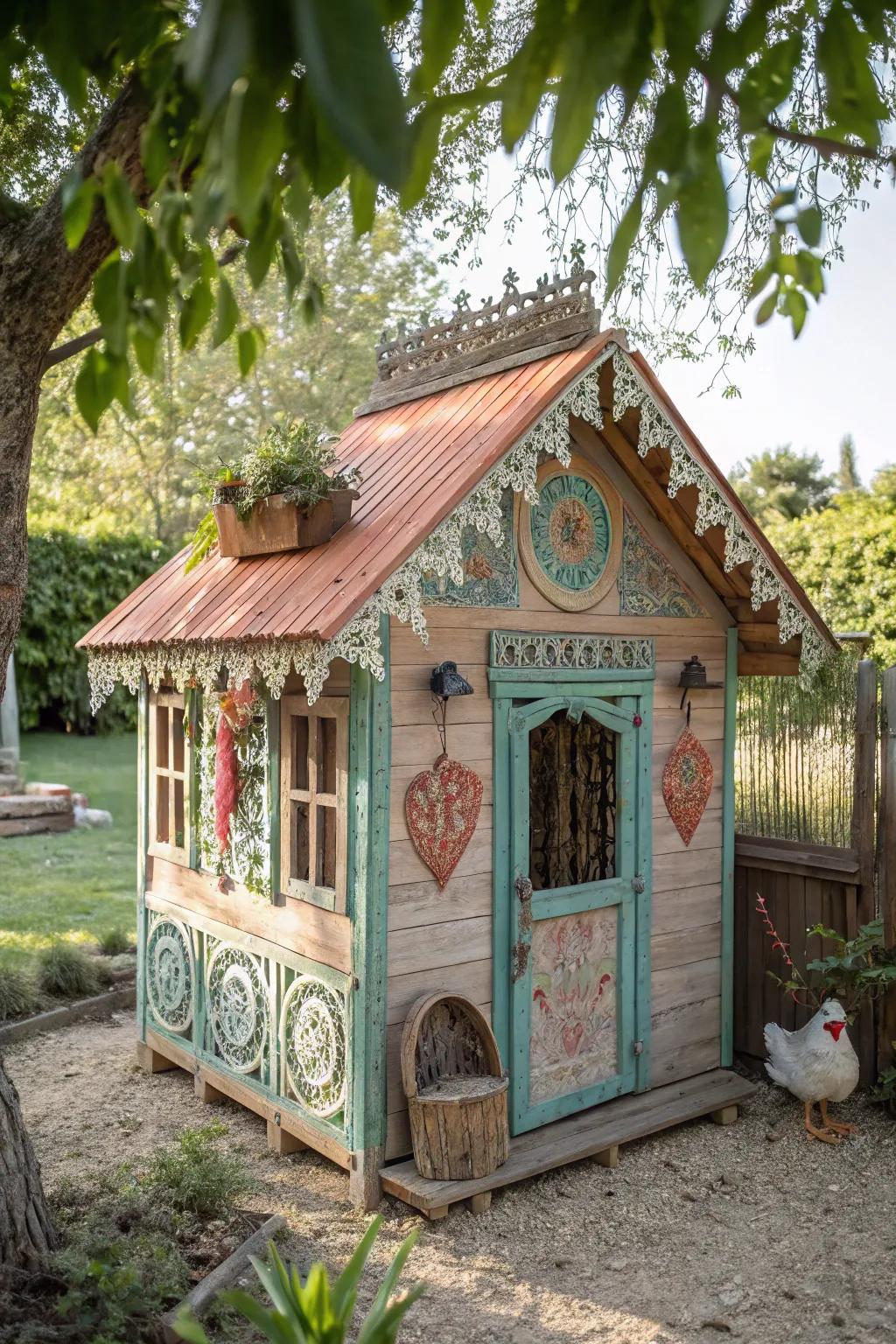 Discover the serene beauty of a bohemian-style coop, where craftsmanship meets free-spirited design.