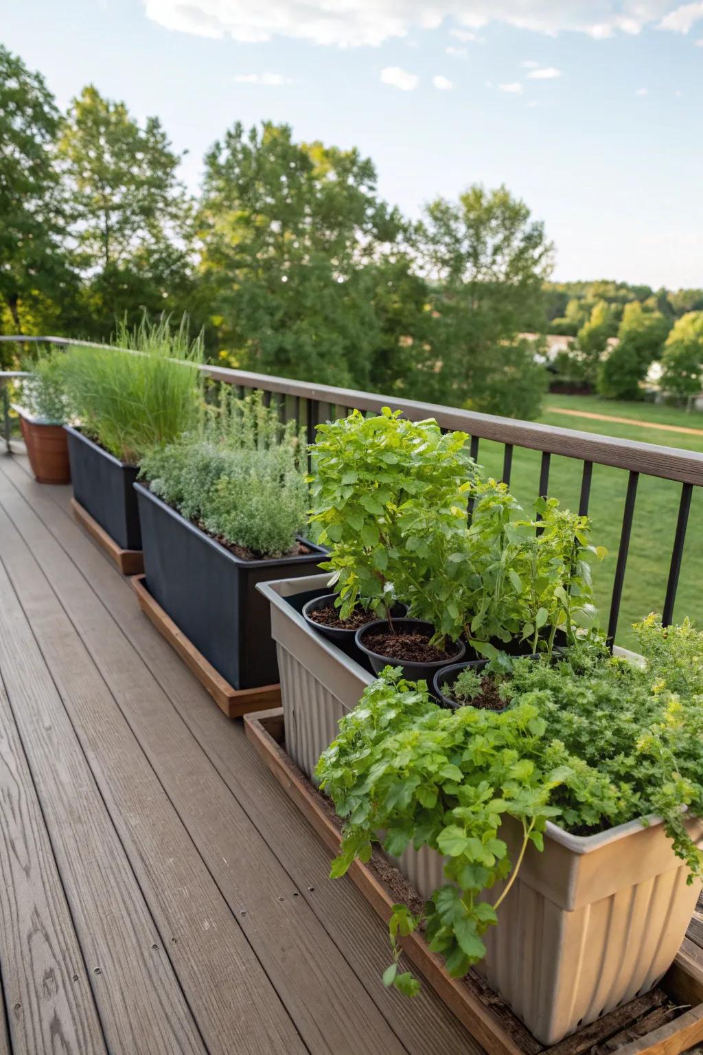 Streamline upkeep with self-regulating herb pots.