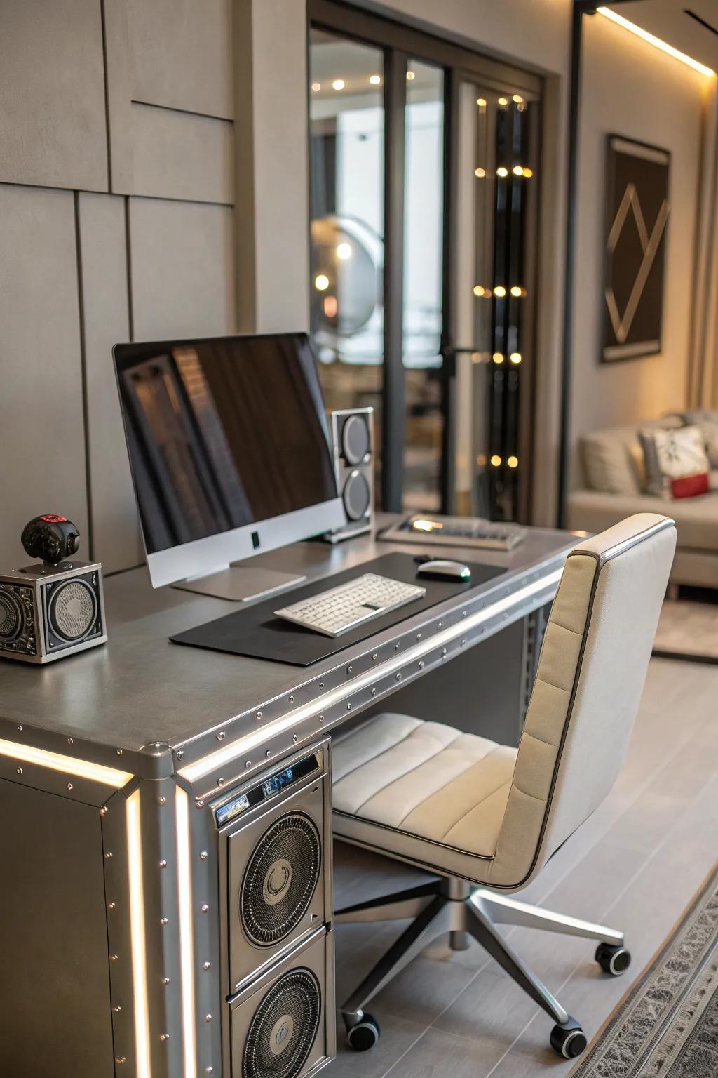 A futuristic theme can create a unique look.