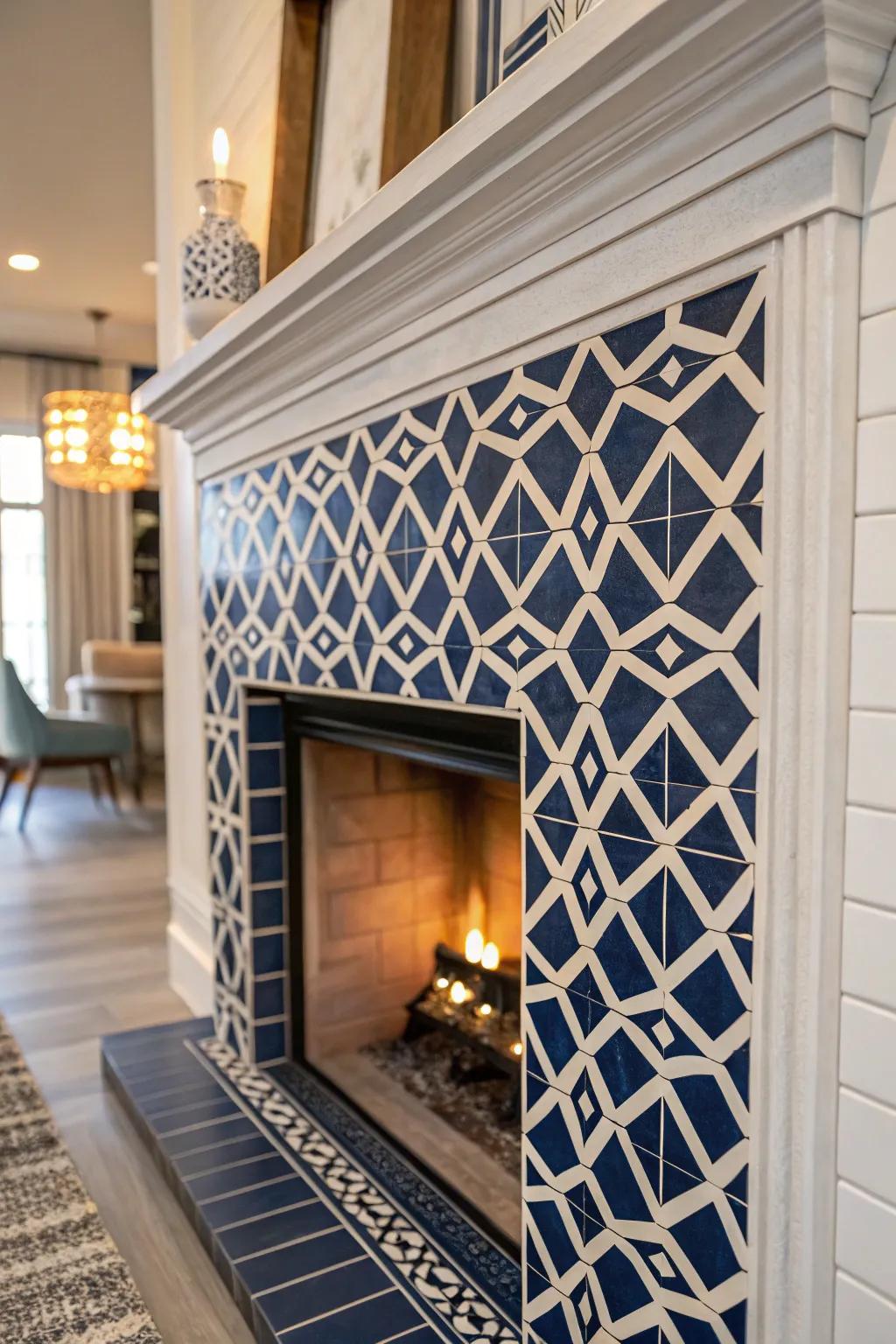 Transform your space with bold geometric tile patterns for a modern, crafted touch.