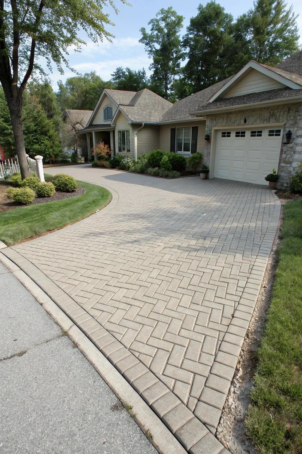 Textured surfaces enhance grip and safety for driveways.