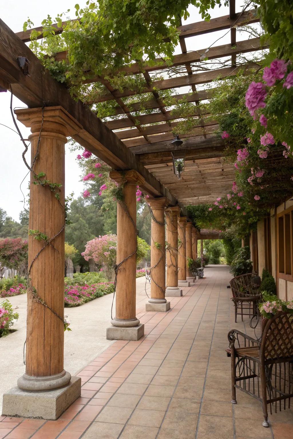 Timeless classic pergola for family gatherings