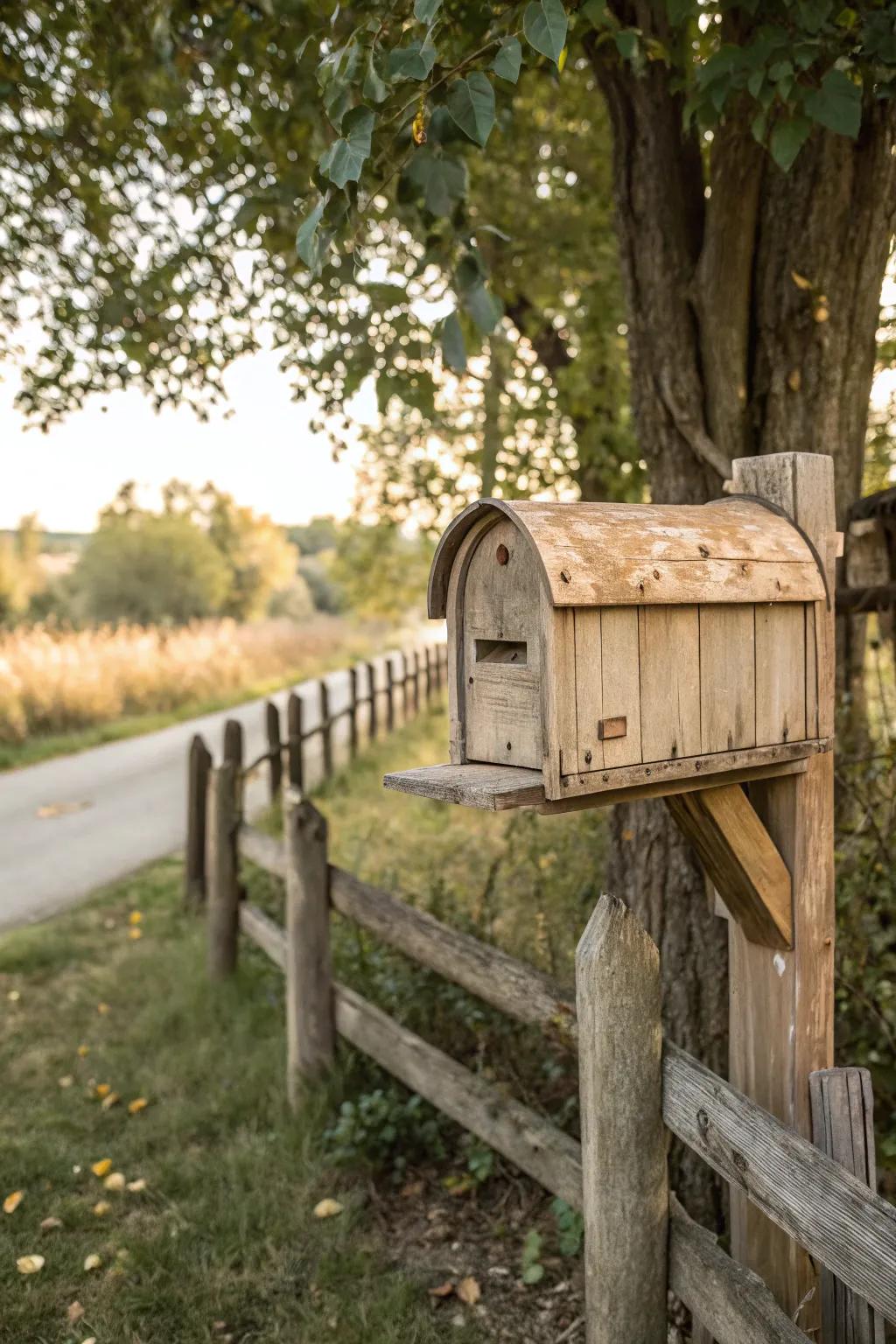 Simplicity and natural materials ensure this mailbox feels perfectly at home.