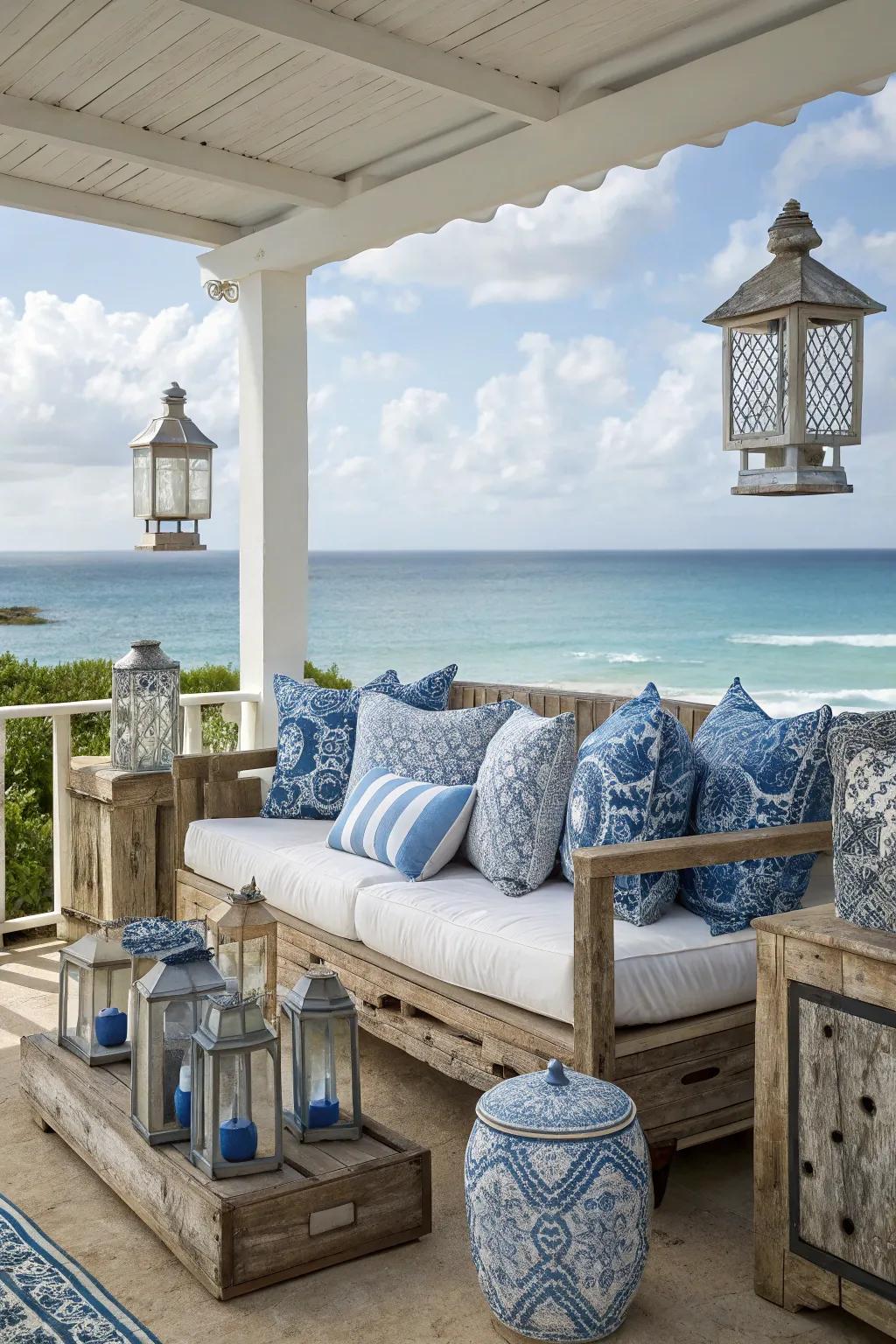 Bring the beach to your lanai with coastal-inspired decor.