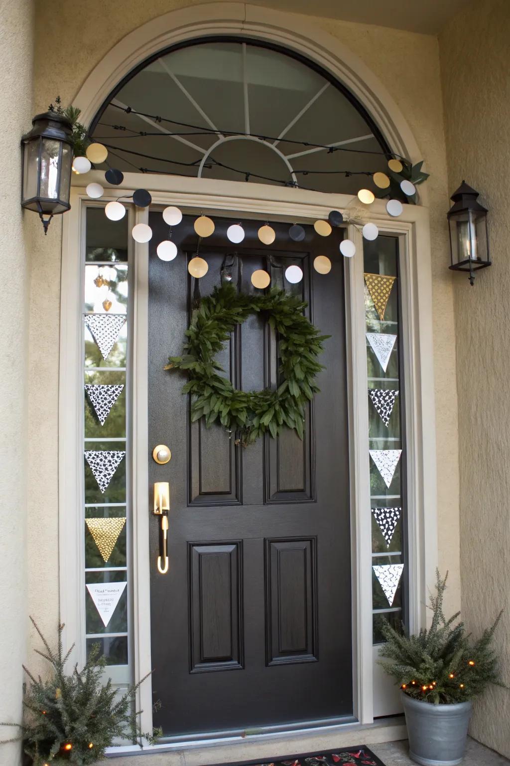 Geometric patterns bring a modern twist to your garland.