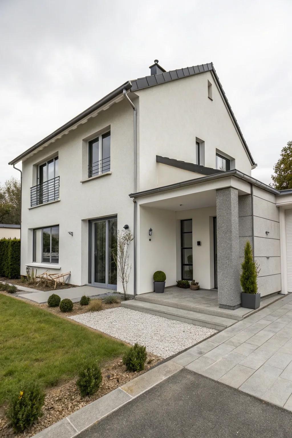 A minimalist facade for a modern aesthetic.