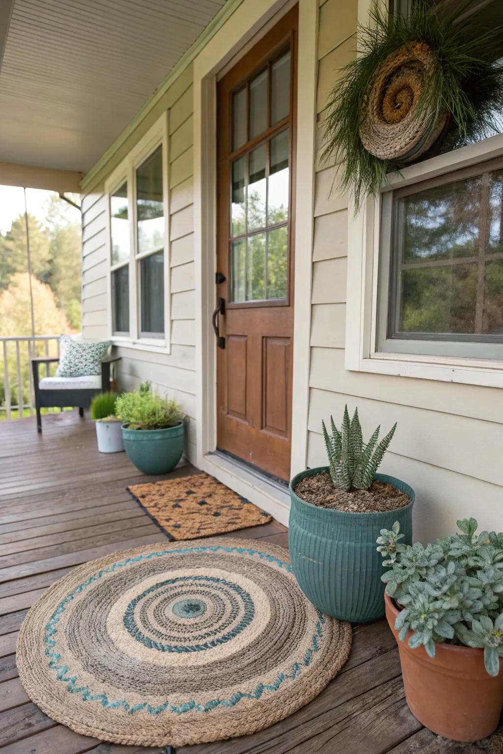 Eco-conscious carpets combine style with sustainability.