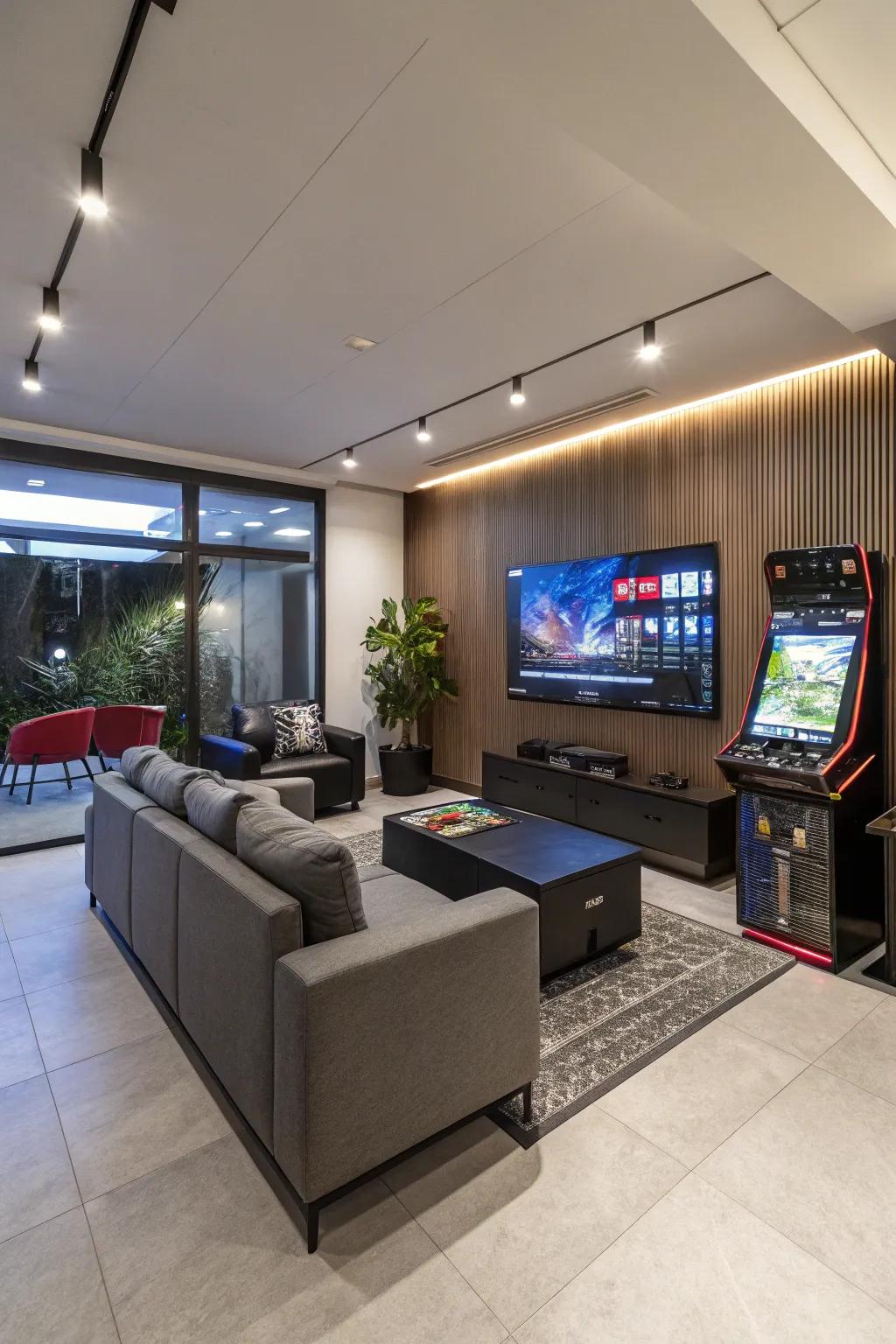 Smart home technology adds modern convenience to your game room.