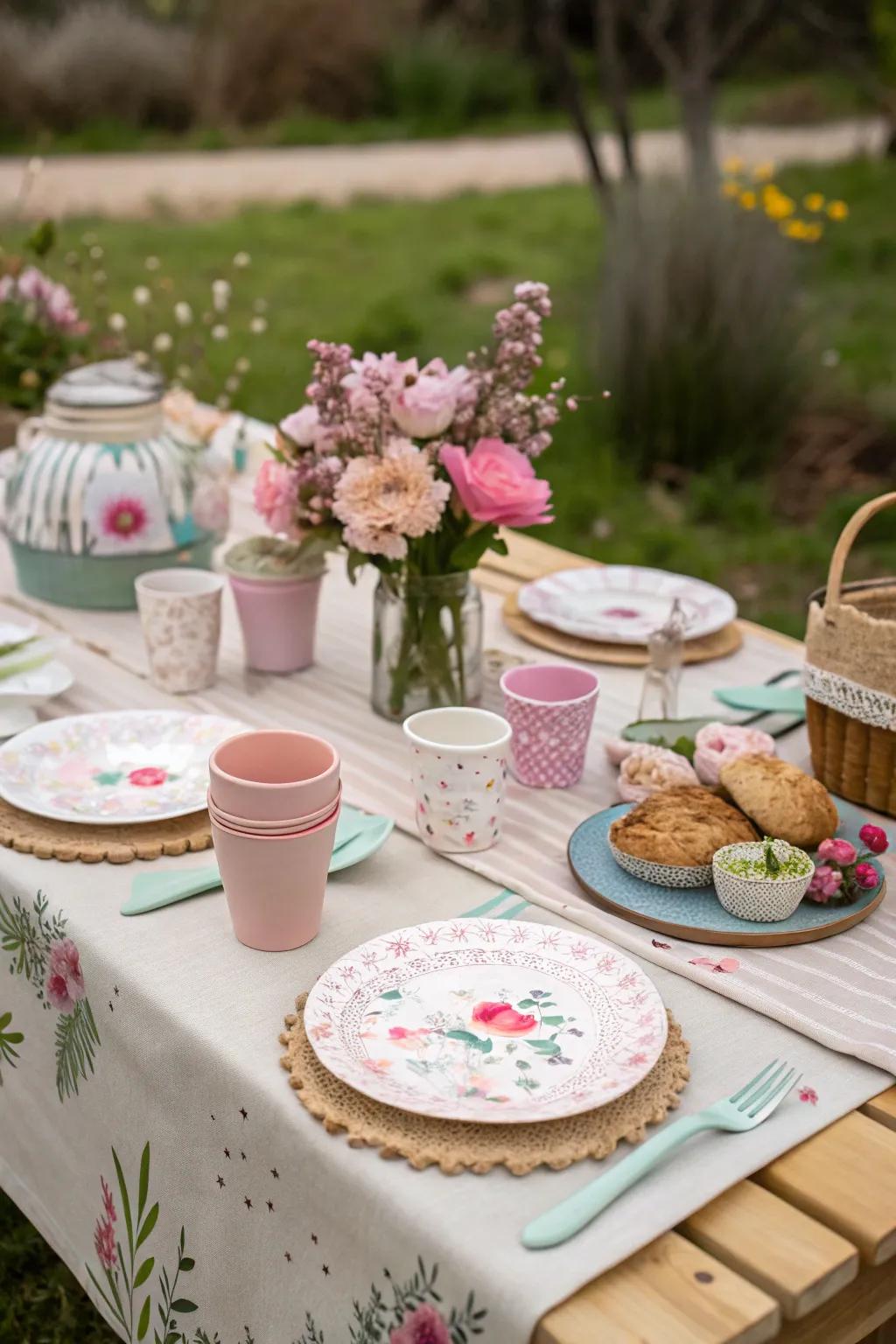 Eco-friendly tableware offers a stylish and sustainable choice.