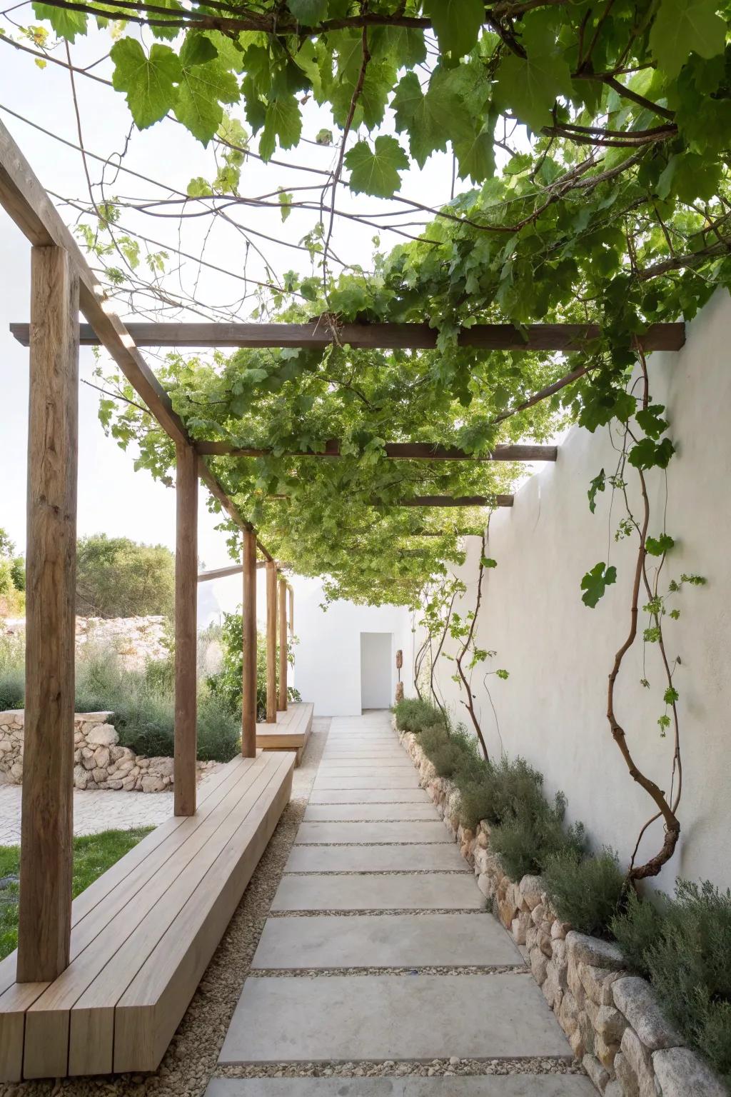 Elevate your garden's elegance with a floating vine canopy that dances in the air.