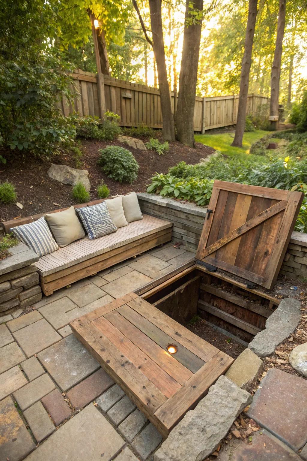 Discover the charm of a hidden seating area—where craftsmanship meets clever design.